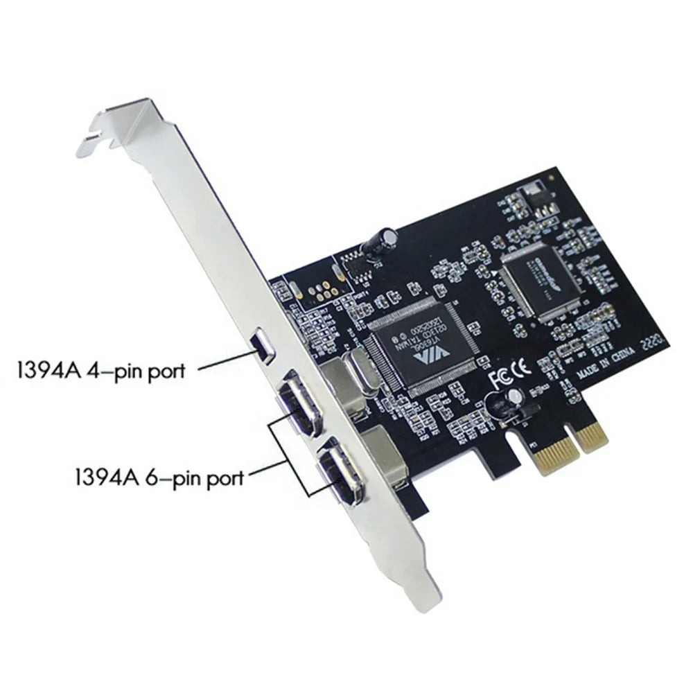 PCI-E 1X 1394 DV HDV HD Video Capture Card PCI-E to 1394 1394 Adapter Card Support DV/HDV/1440 x 1080 HD Camera - 5