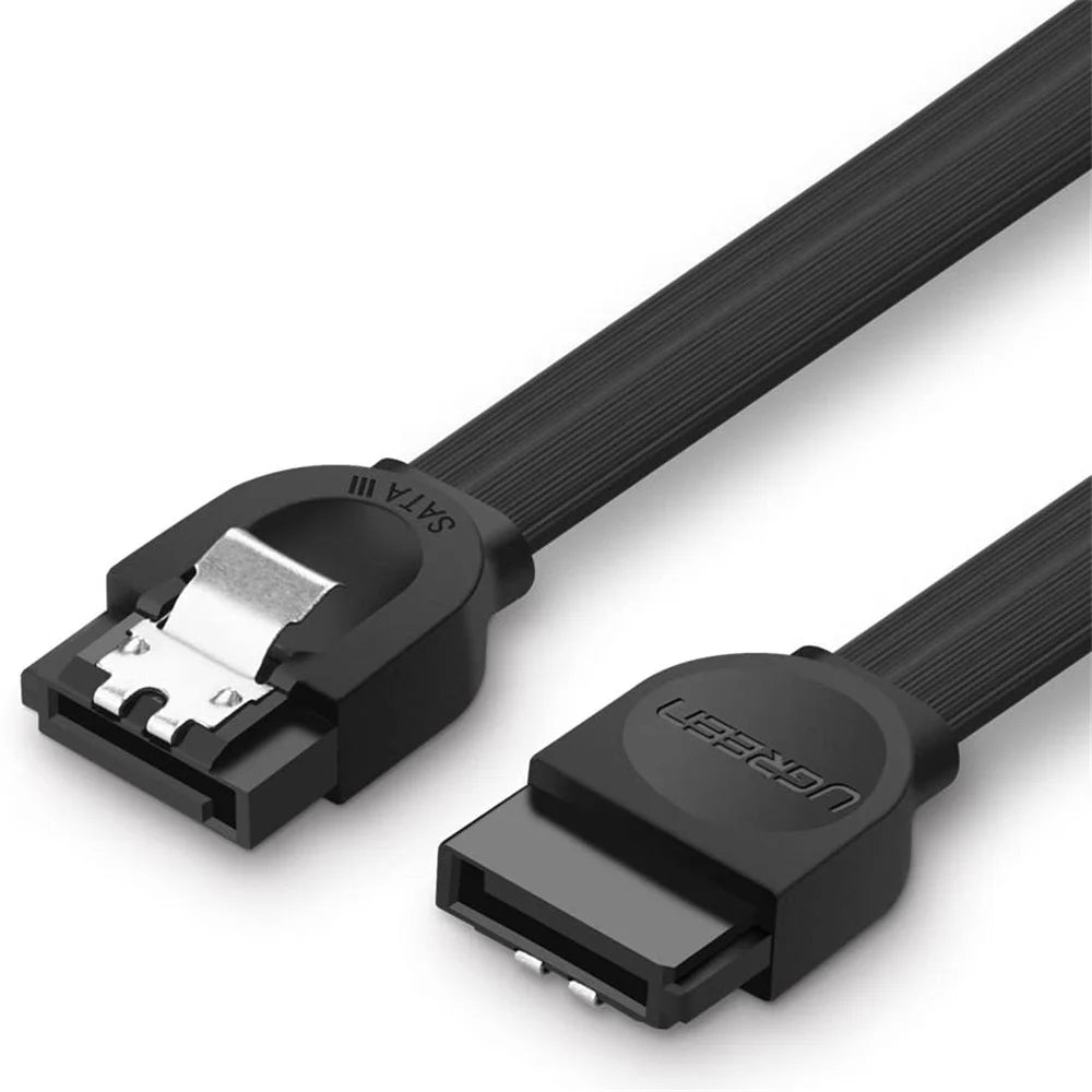 UGREEN 30796 0.5m SATA III Cable High Speed 6Gbps Straight HDD SSD CD SATA 3.0 Cord with Locking Latch - 1
