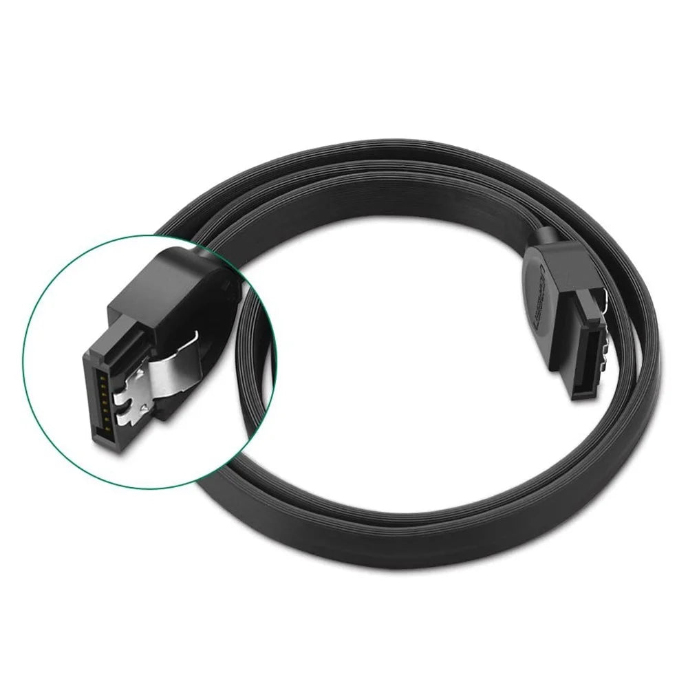 UGREEN 30796 0.5m SATA III Cable High Speed 6Gbps Straight HDD SSD CD SATA 3.0 Cord with Locking Latch - 2