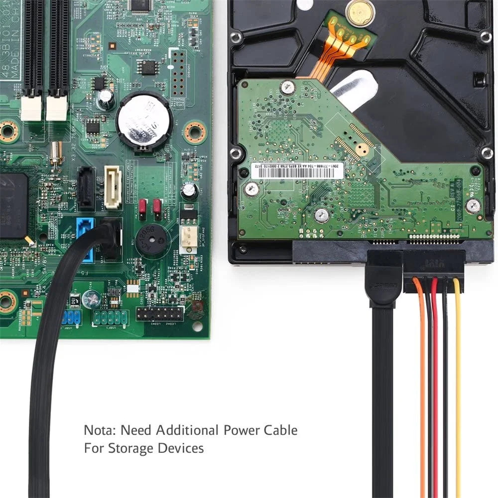 UGREEN 30796 0.5m SATA III Cable High Speed 6Gbps Straight HDD SSD CD SATA 3.0 Cord with Locking Latch - 5