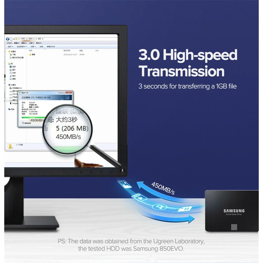 UGREEN 30796 0.5m SATA III Cable High Speed 6Gbps Straight HDD SSD CD SATA 3.0 Cord with Locking Latch - 6