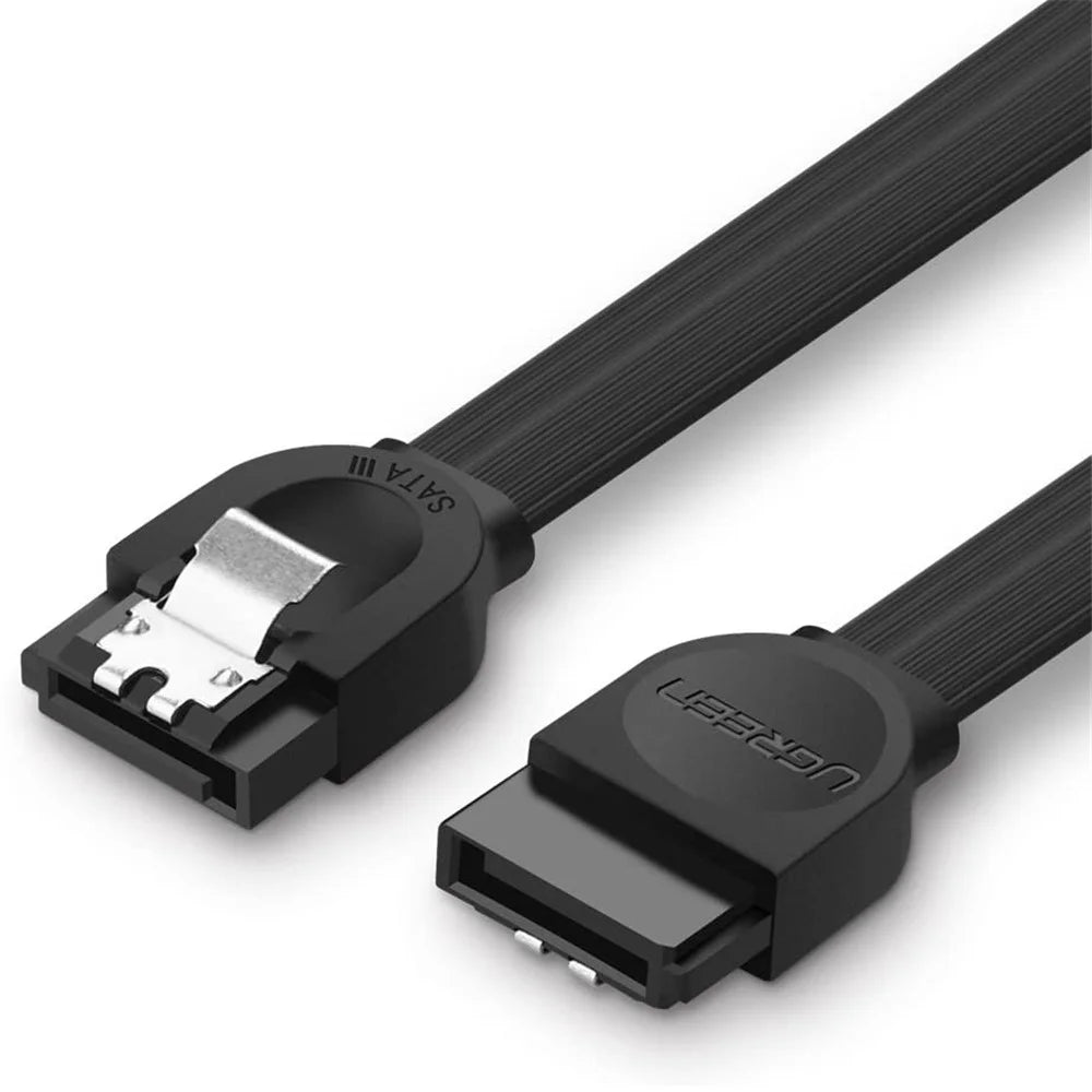 UGREEN 70417 0.25m SATA III Cable 6Gbps Straight Data Cable SATA 3.0 with Locking Latch for HDD/SSD/CD and DVD Drives - 1