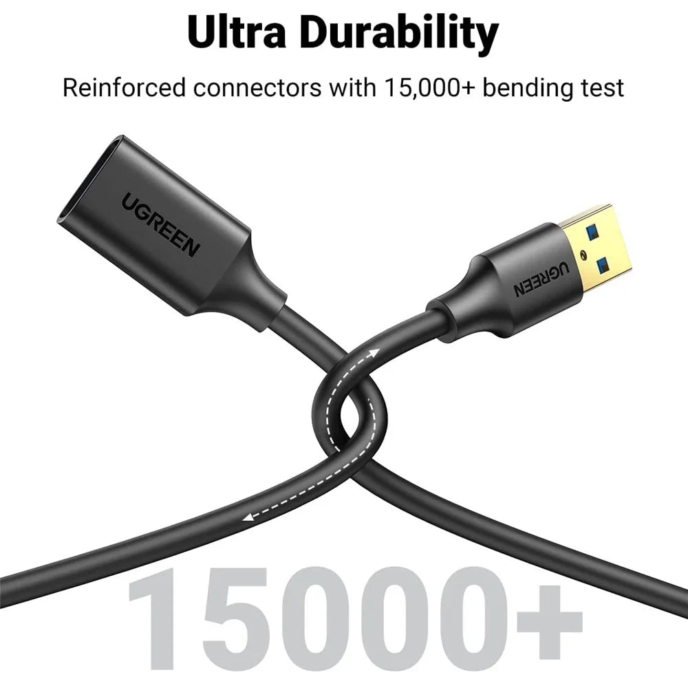 UGREEN 10368 1m USB 3.0 Extension Cable Male to Female High Speed Data Transfer for Webcam USB Keyboard USB Flash Drive - 5