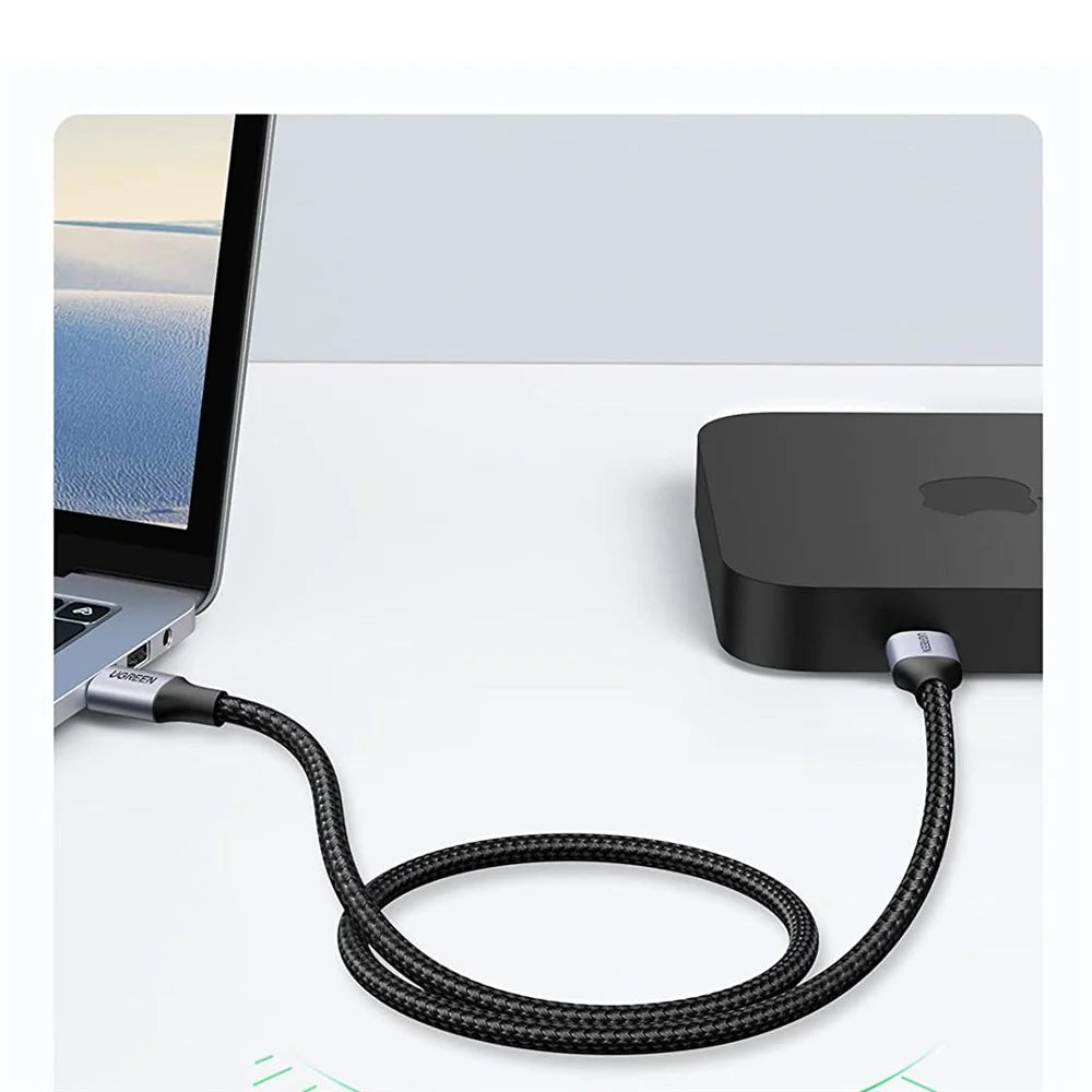 UGREEN 80790 USB 3.0 A to A Cable 1m USB 3.0 to USB 3.0 Cable Male to Male Cable Nylon Braided Cord Compatible for Hard Drive Enclosures DVD Player Laptop - 3