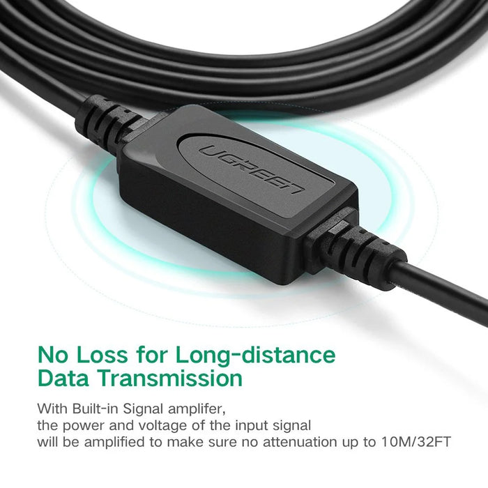 UGREEN 10374 10m USB Printer Cable with Amplifier Extender USB2.0 Male to USB B Male Printer Cord Support 480 Mbps Data Transfer Compatible with Mac/HP/Canon/Dell/Xerox/Samsung - 4