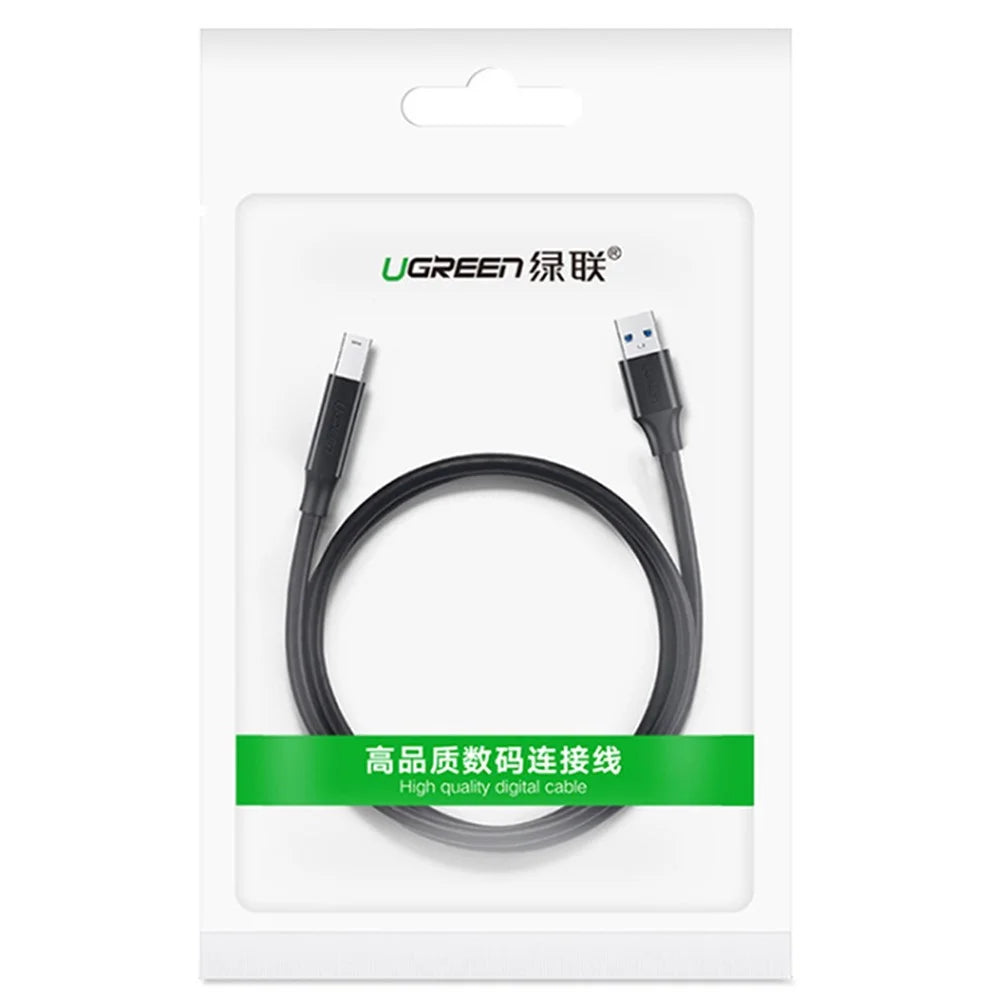 UGREEN 30753 1m USB Printer Cable Fast Speed 5Gbps Transmission USB3.0 Data Cord USB A Male to USB B Male Cable for Printer/Scanner/Mobile Hard Disk Box/Monitor/Fax Machine - 4