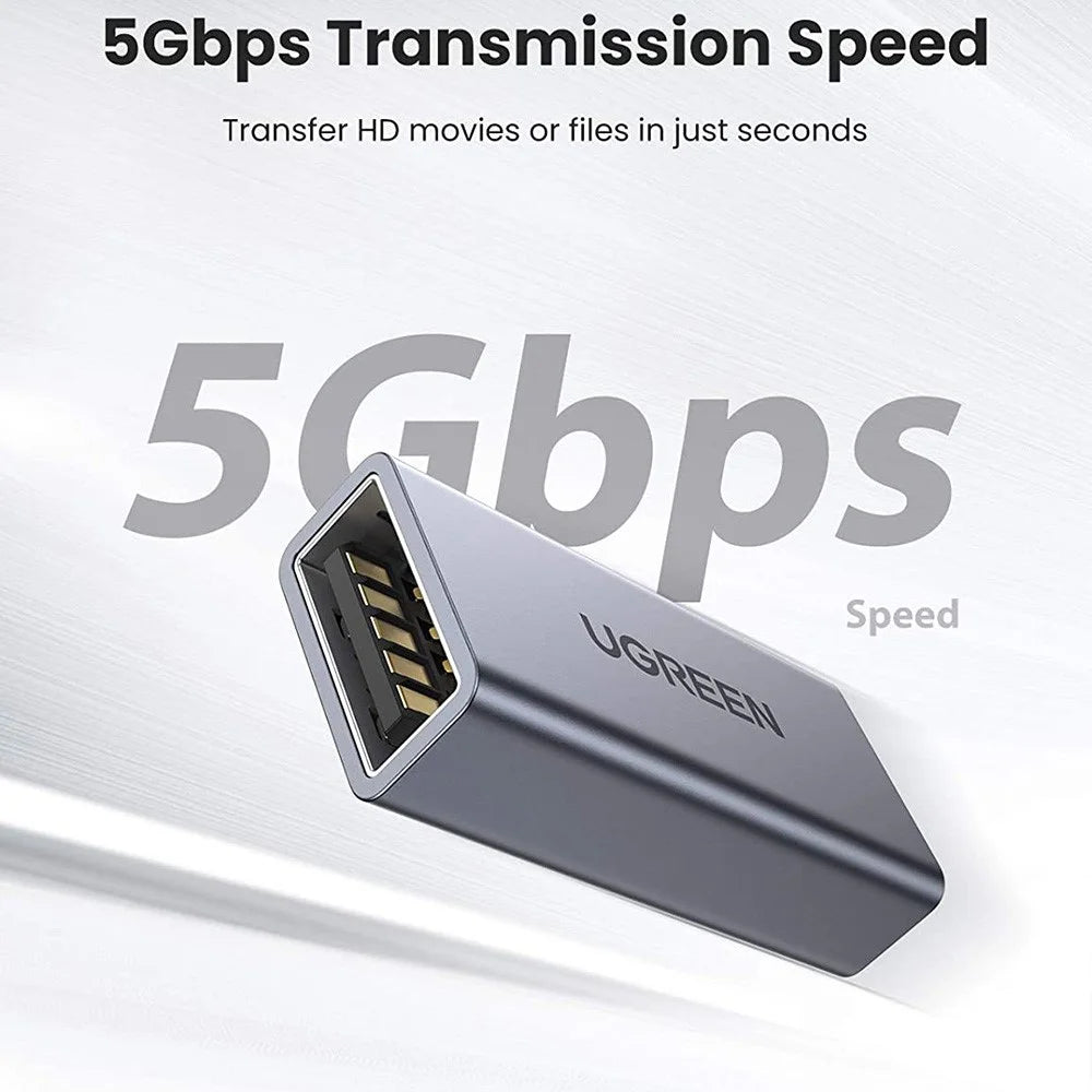 UGREEN 20119 USB A 3.0 Female to Female Adapter Aluminum Extension Connector USB 3.0 Coupler Female Converter Support 5Gbps Data Transfer Speed - 2