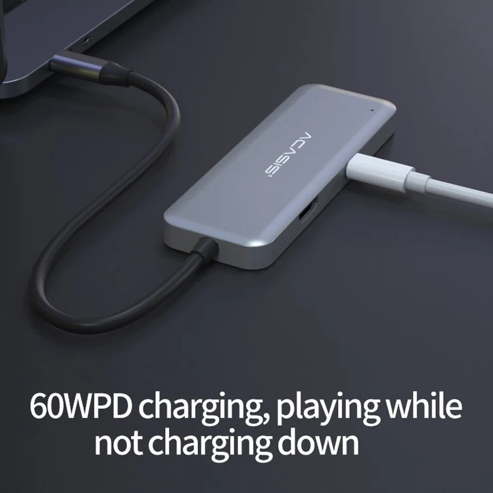 ACASIS CM005 5 in 1USB-C Hub Type-C to HD 4K USB 3.0 SD TF Card Reader with PD Charging for MacBook Pro USB 3.0 Hub - 2