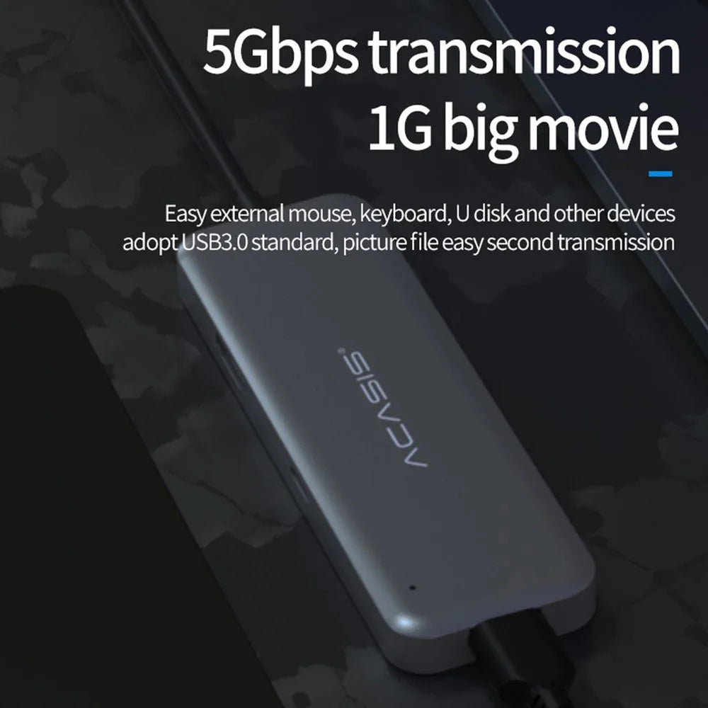 ACASIS CM005 5 in 1USB-C Hub Type-C to HD 4K USB 3.0 SD TF Card Reader with PD Charging for MacBook Pro USB 3.0 Hub - 5