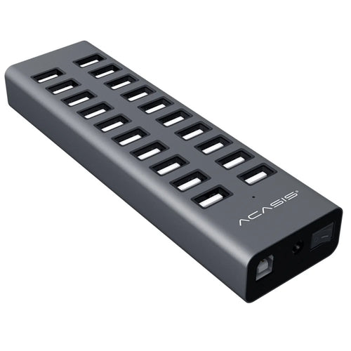 ACASIS H037 USB2.0 Hub Multi-Function Extended 20-Port Hub Adapter with Power Supply Port - US Plug - 1