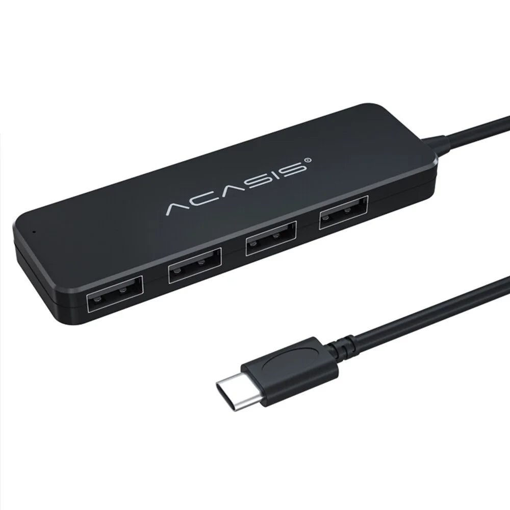 ACASIS AC2-L42 0.2m Type-C to 4 USB2.0 Hub Adapter Multi-Port USB-C Hub Portable Type-C Splitter Converter 480Mbps Data Transfer - 1