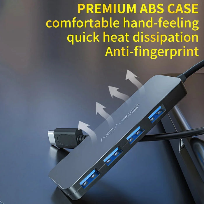 ACASIS AC2-L42 0.2m Type-C to 4 USB2.0 Hub Adapter Multi-Port USB-C Hub Portable Type-C Splitter Converter 480Mbps Data Transfer - 7
