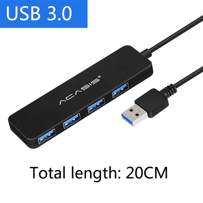 ACASIS AB3-L42 0.2m Cable 4 Ports USB3.0 Splitter Computer Laptop 5Gbps High Speed Transmission USB Hub - 2
