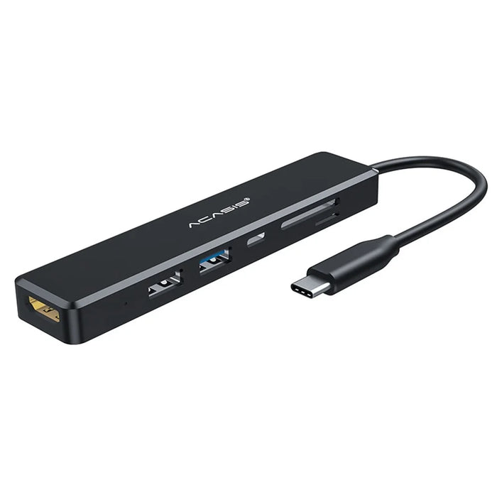 ACASIS CM069 6 in 1 Type C to USB 2.0 HD Hub Dock  USB-C Type A 3.0 Splitter TF / SD Card Reader Support PD 60W Charging - 1