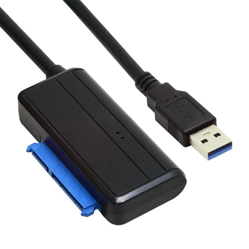 U3-027-RI 0.3m USB 3.0 to Angled SATA 22 Pin Adapter Cable for 2.5" 3.5" Hard Disk Drive SSD for Desktop Laptop (No Power Supply) - 1