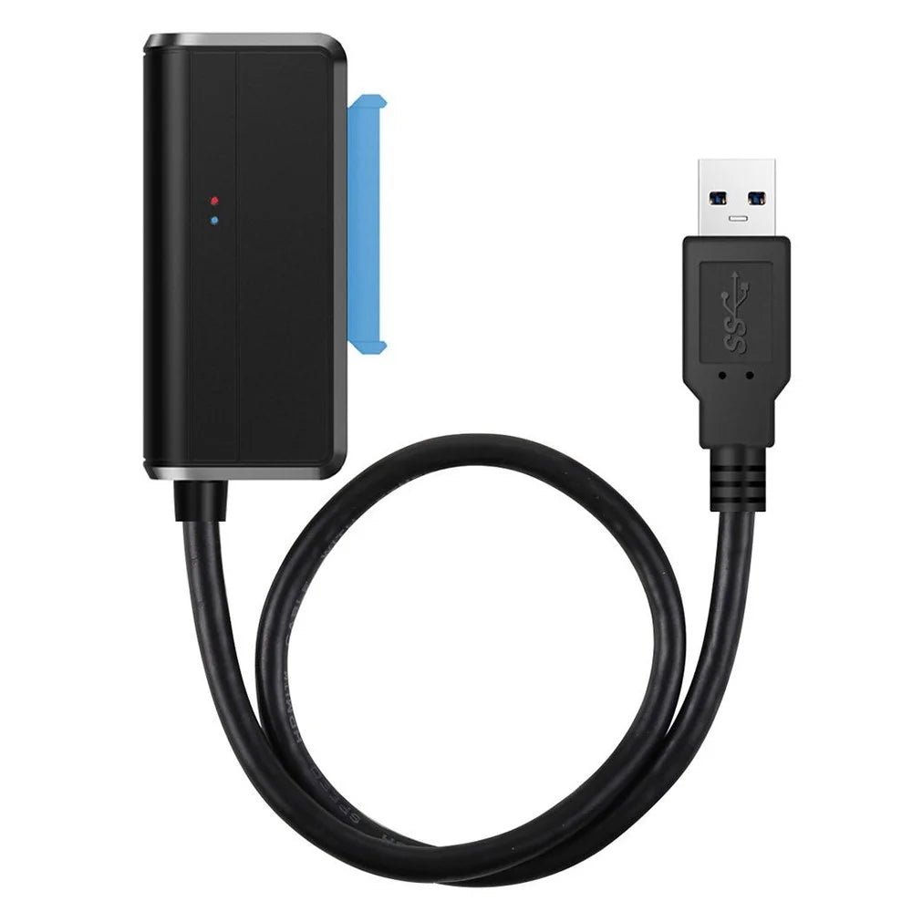 U3-027-RI 0.3m USB 3.0 to Angled SATA 22 Pin Adapter Cable for 2.5" 3.5" Hard Disk Drive SSD for Desktop Laptop (No Power Supply) - 2