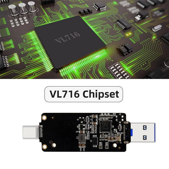 U3-039 USB3.0+USB-C to CFast 2.0 Card Adapter PCBA CFast Card Reader for Desktop Laptop Data Transfer Converter Support 10Gbps High Speed - 7