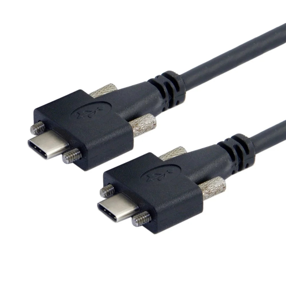 UC-046-2M 2m USB 3.1 Type-C Dual Screw Locking to Locking USB-C 10Gbps Data Cable (M2 Screw) - 1