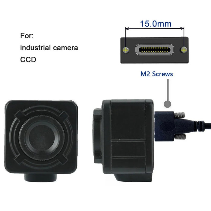 UC-046-3M USB 3.1 Type-C Panel Mount Dual Screw Locking 3m USB-C 10Gbps Data Cable (M2 Screw) - 4