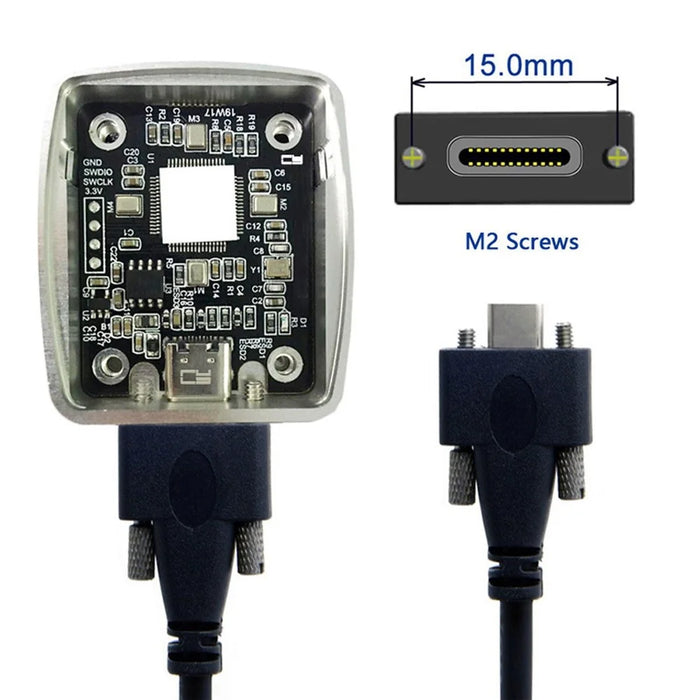 UC-046-3M USB 3.1 Type-C Panel Mount Dual Screw Locking 3m USB-C 10Gbps Data Cable (M2 Screw) - 5
