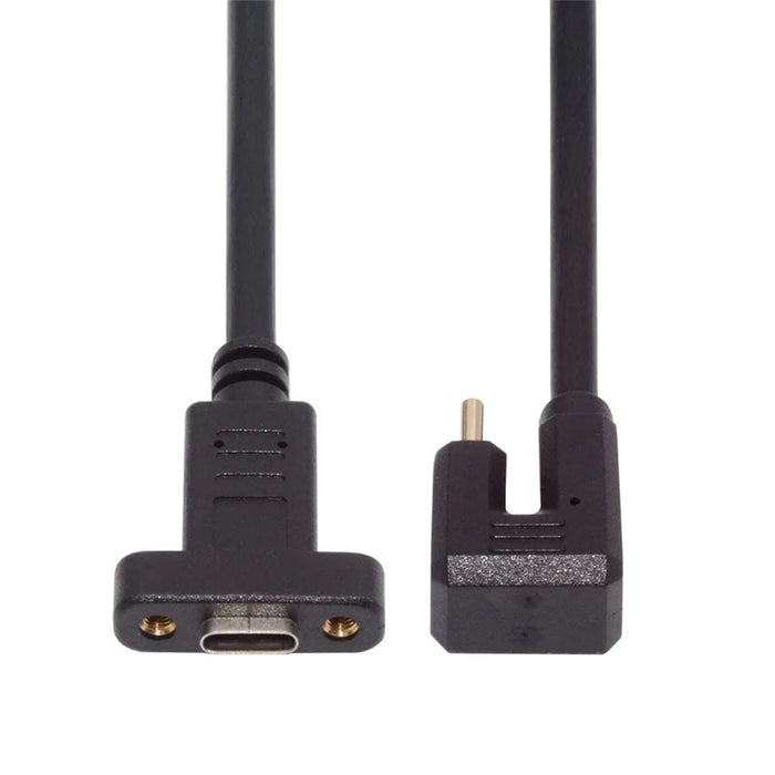 UC-049-OS 0.3m USB-C Cable 180-Degree Elbow Type-C Male to Type-C Female Extension Data Cable Support 10Gbps Transmission - 6