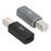 UC-163 2Pcs USB-C Female to USB-B Male Adapters Converter (Grey+Black) - 1