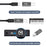UC-163 2Pcs USB-C Female to USB-B Male Adapters Converter (Grey+Black) - 6
