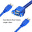 U3-104 50cm Dual USB 3.0 Male to Stackable Dual USB Female Extension Cable with Screw Panel Mount Holes - 4