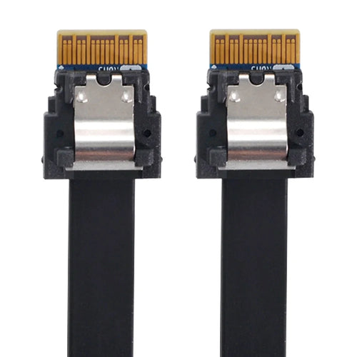 SF-100-0.4M PCI-E Slim Line SAS 4.0 SFF-8654 4i 38-pin Host to SFF-8654 Slim SAS Target Cable - 1