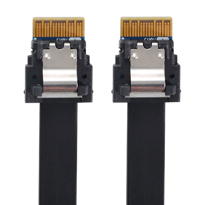 SF-100-0.4M PCI-E Slim Line SAS 4.0 SFF-8654 4i 38-pin Host to SFF-8654 Slim SAS Target Cable - 1
