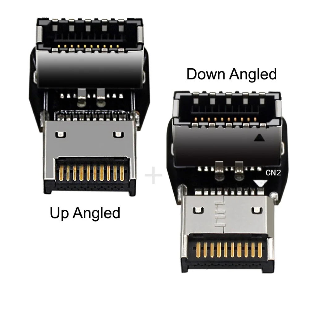 UC-029 2Pcs USB 3.1 Front Panel Header Male to Female Type-E Motherboard Extension Adapter - 2