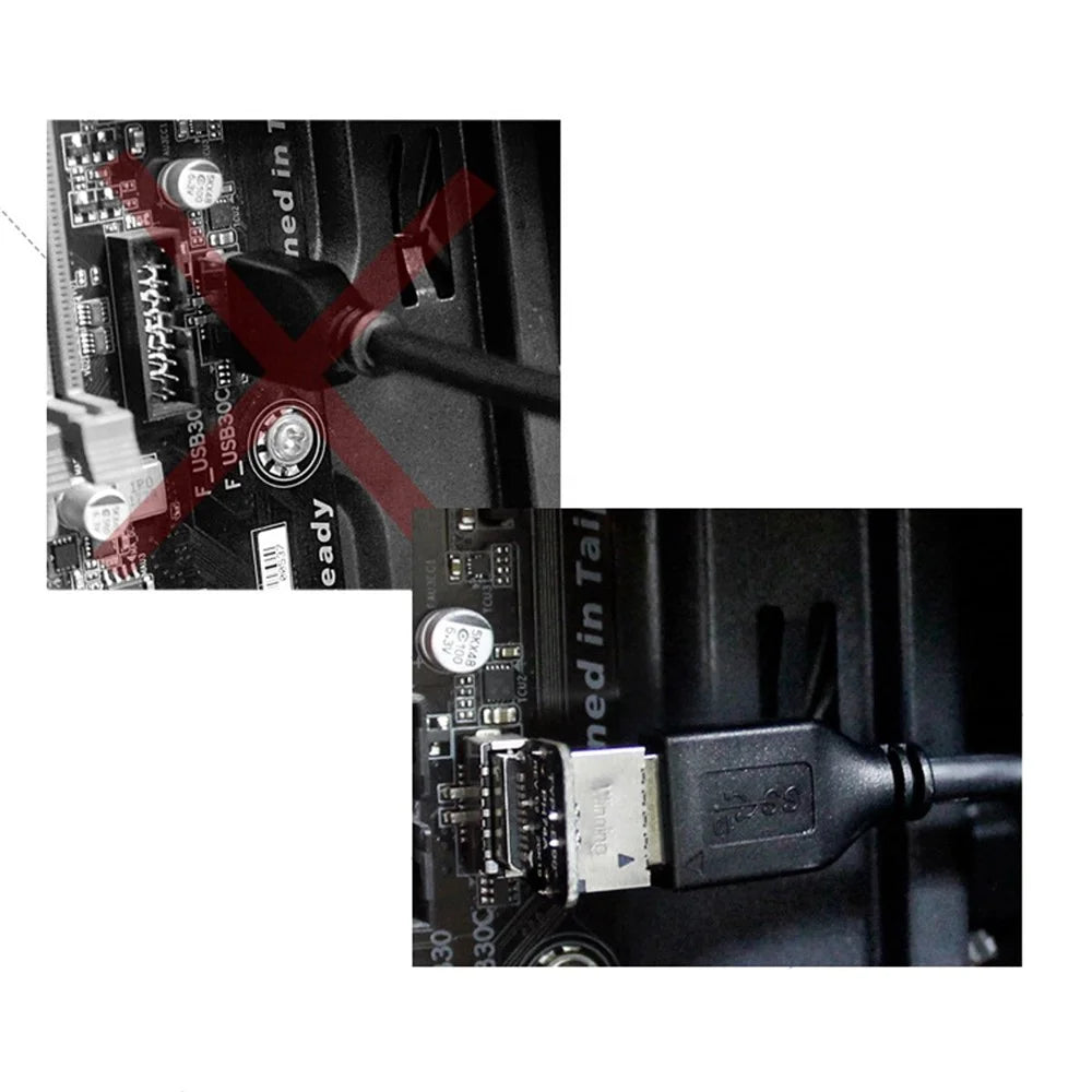 UC-029 2Pcs USB 3.1 Front Panel Header Male to Female Type-E Motherboard Extension Adapter - 6