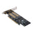 SA-028 3-in-1 PCI Express PCI-E 3.0 + Dual SATA to NGFF NVME mSATA M-Key B/M-key SSD Card Adapter - 7
