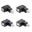 U2-038 4Pcs/Set USB 2.0 B-Type Male to Female 90 Degrees Elbow Adapter Converter - 1