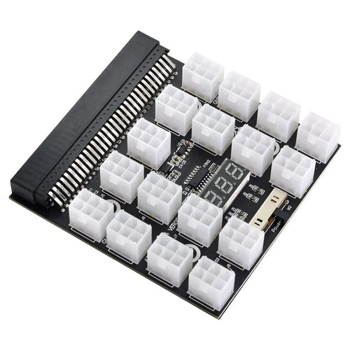 PW-001 12V ATX 17Ports 6Pin Power Supply Breakout Board Adapter Converter for Ethereum ETH BTC Mining Miner - 1