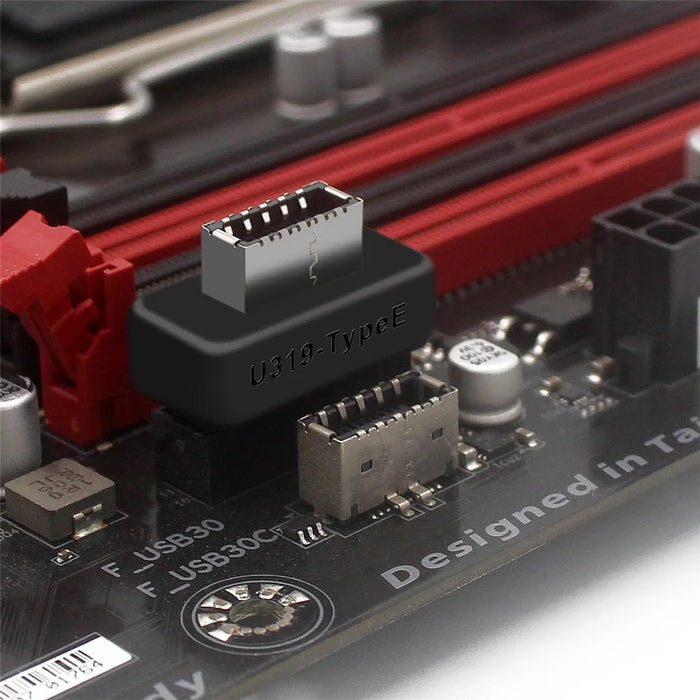 UC-069 Overmold USB 3.1 Front Panel Socket Key-A Type-E to USB 3.0 20Pin Header Male Extension Adapter - 2
