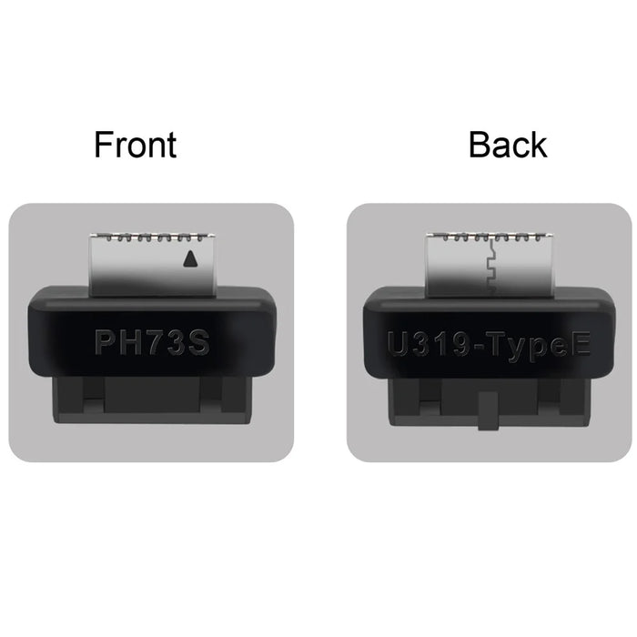 UC-069 Overmold USB 3.1 Front Panel Socket Key-A Type-E to USB 3.0 20Pin Header Male Extension Adapter - 7