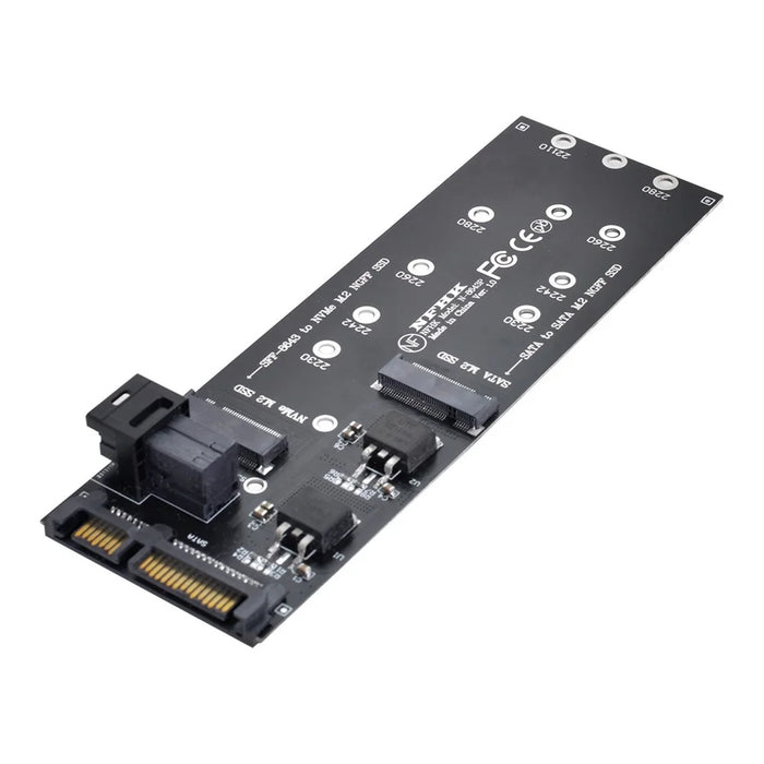 SF-033 HD SFF-8643+SATA Expansion Card to NGFF NVME PCIe SSD SATA Adapter for Mainboard - 1