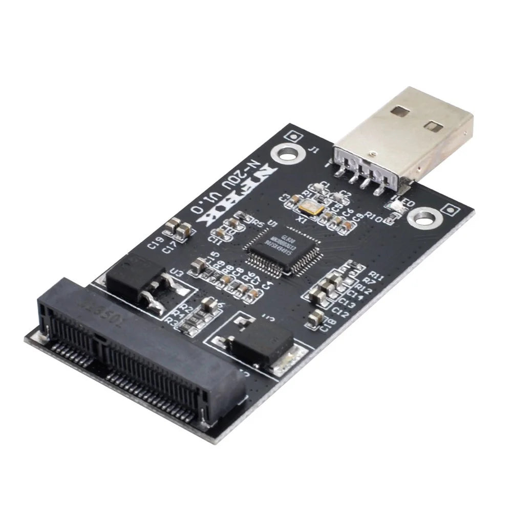 U2-008 Mini PCI-E mSATA to USB 2.0 External SSD PCBA Converter Adapter Card without Case - 1