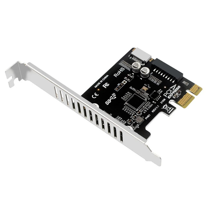 UC-039 Type-E USB 3.1 Front Panel Socket + USB 3.0 20-pin to PCI-E 1X Express Card VL805 Motherboard Adapter - 1