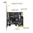 UC-039 Type-E USB 3.1 Front Panel Socket + USB 3.0 20-pin to PCI-E 1X Express Card VL805 Motherboard Adapter - 6