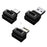 UC-013 3Pcs USB 3.1 Front Panel Header Female Type-E to Male Type-A and Type-C USB-C Motherboard Extension Data Angled Adapter - 1