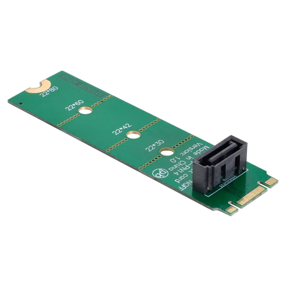 SA-007 Motherboard NGFF B/M-Key M.2 to Vertical SATA 7pin Hard Disk Drive SSD PCBA Extension Adapter Expansion Card - 6