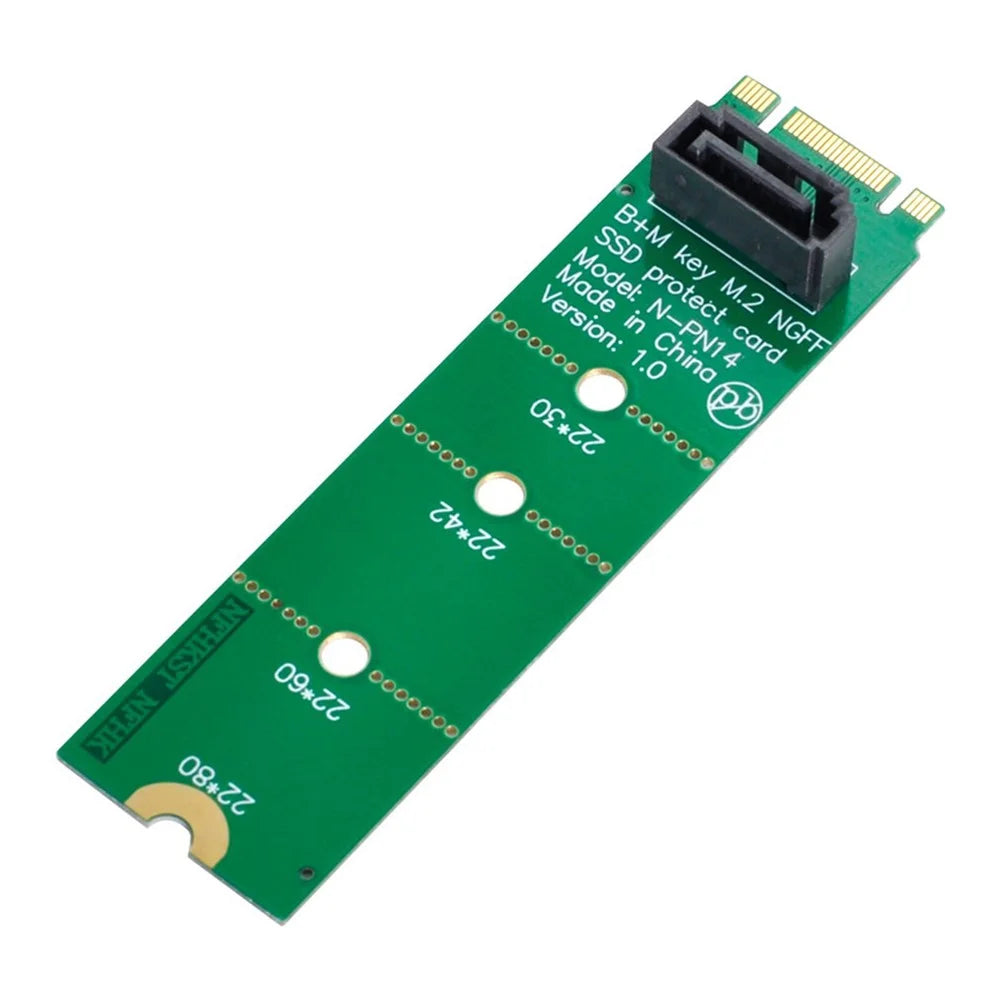 SA-007 Motherboard NGFF B/M-Key M.2 to Vertical SATA 7pin Hard Disk Drive SSD PCBA Extension Adapter Expansion Card - 7