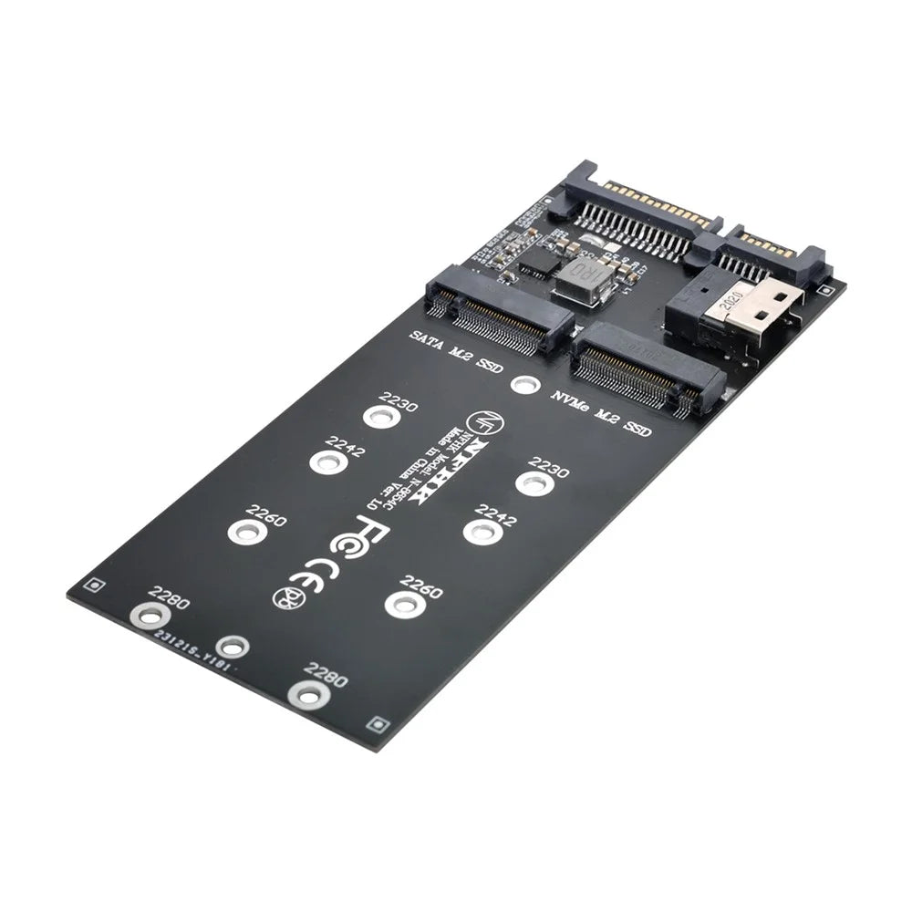 SF-016 SATA Adapter SFF-8654 to U2 Kit NGFF M-Key to Slimline SAS NVME PCIe SSD SATA Adapter for Mainboard - 7