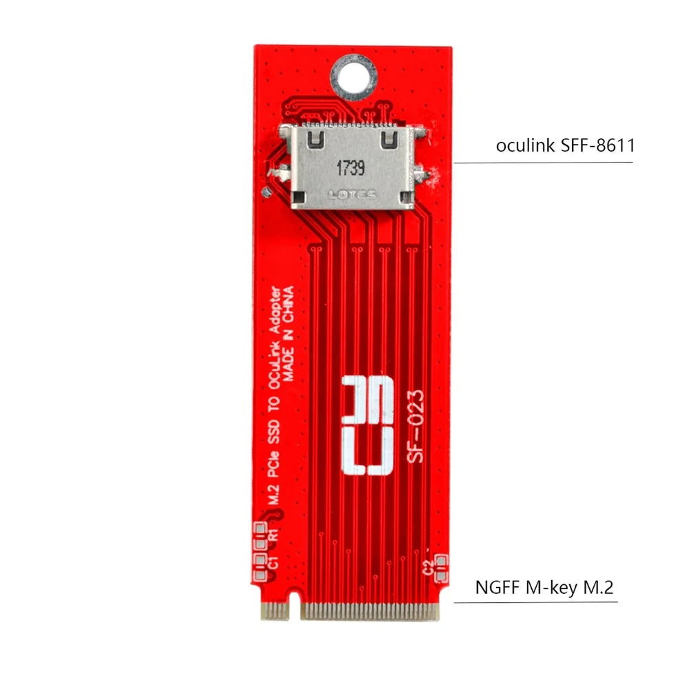 SF-023 PCI-E 3.0 M.2 M-key to Oculink SFF-8612 SFF-8611 Host Adapter for PCIe Nvme SSD Host Controller Expansion Card - 2