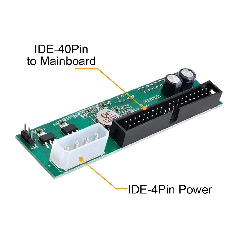 EP-014 SATA Disk to IDE/PATA 40Pin Motherboard Converter Adapter PCBA for Desktop and 2.5-inch 3.5-inch Hard Disk Drive - 2