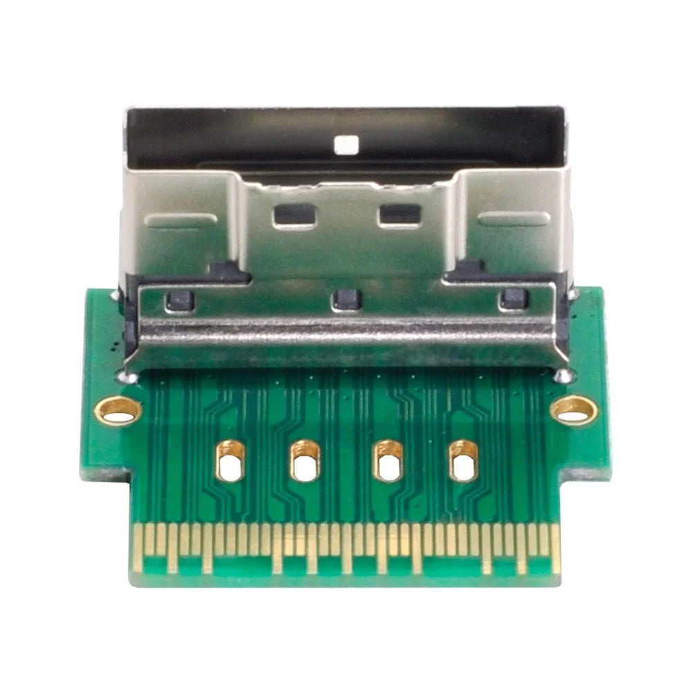 SF-007 PCI-E Slimline SAS 4.0 SFF-8654 8i 74pin to SFF-8654 74pin Male to Female Extender Adapter Angled Test Tool - 6