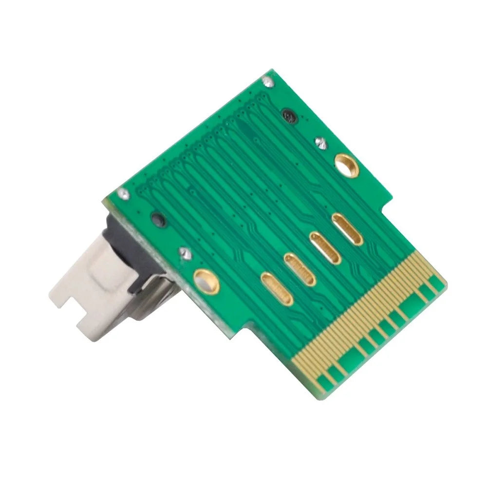 SF-007 PCI-E Slimline SAS 4.0 SFF-8654 8i 74pin to SFF-8654 74pin Male to Female Extender Adapter Angled Test Tool - 7