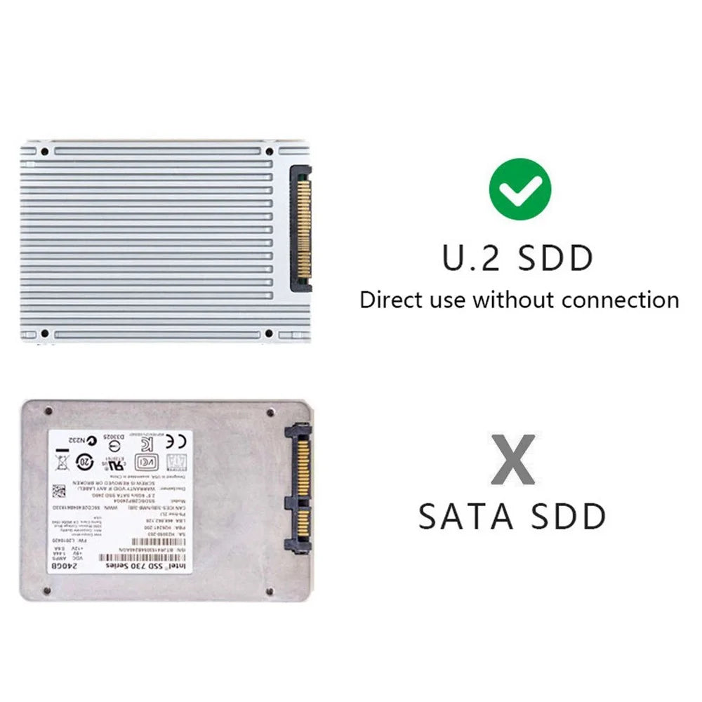 SF-017 50cm Oculink SFF-8611 to U.2 U.3 SFF-8639 NVME PCIe PCI-Express SSD Cable for Mainboard SSD - 4